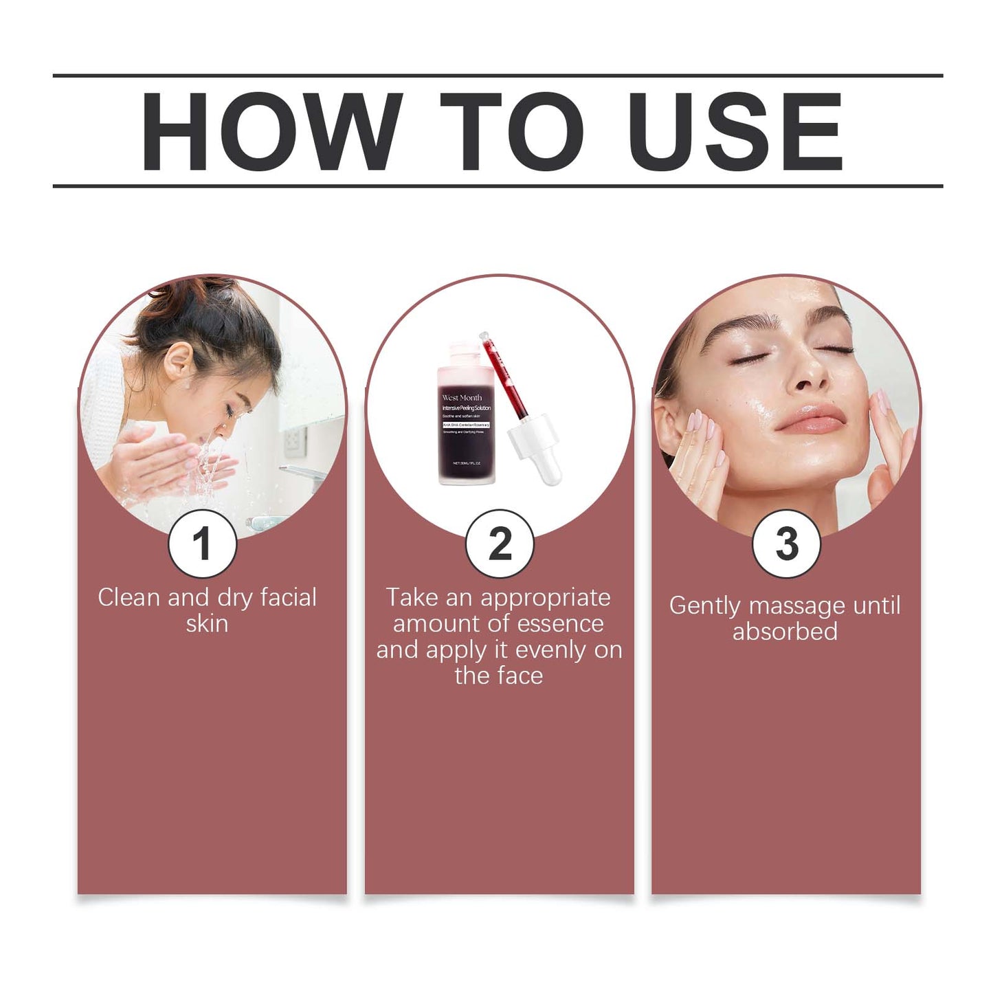West&Month Exfoliating And Brightening Serum, Moisturizing, Cleansing, Hydrating And Brightening Facial