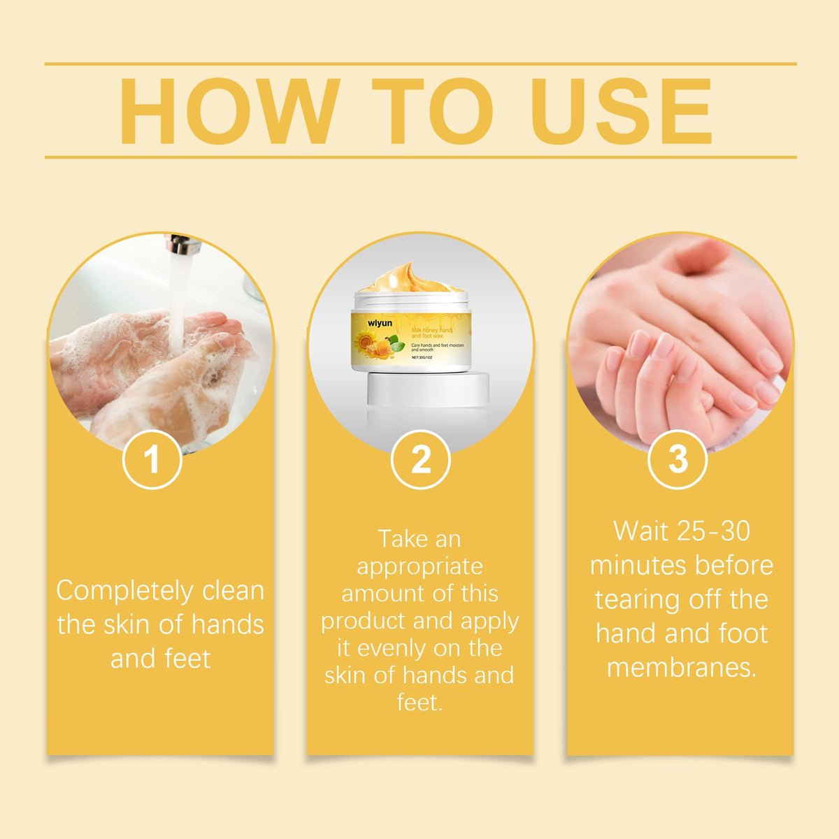 Wiyun Milk And Honey Pulls The Hand And Foot Mask, Gently Cleans Dead Skin, Restores Moisture And Nourishes Delicate Hands And Feet Skin