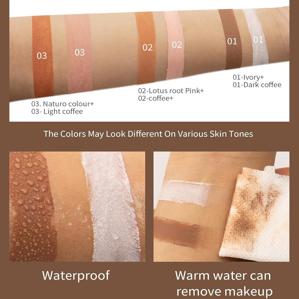 3PCS Dual-Ended Contour Stick, 2-in-1 Highlighter & Bronzer Stick, Waterproof Long-Lasting Contour And Highlight Makeup Pen
