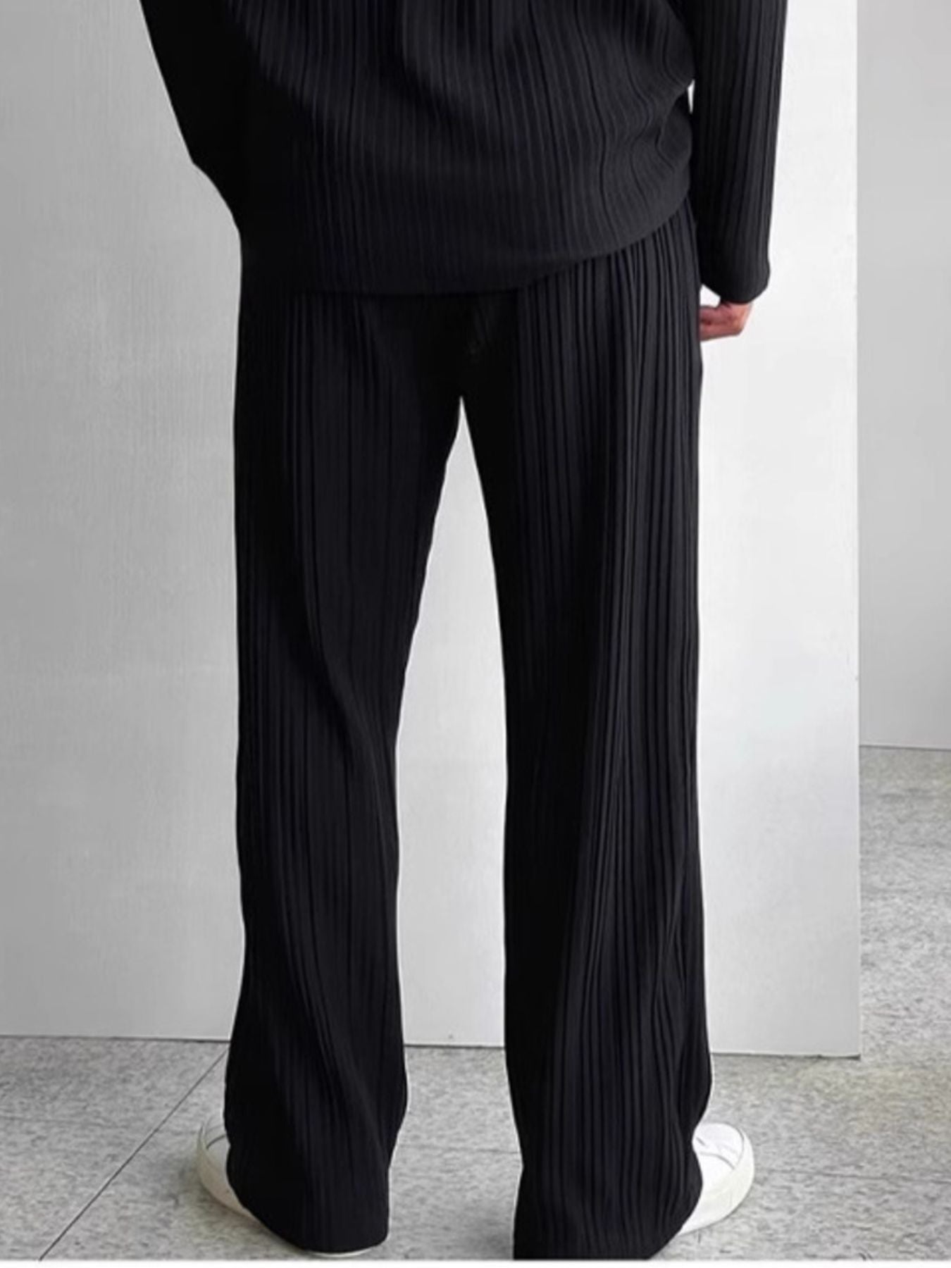 Men's Full Size Textured Button Up Shirt and Pants Set Plus Size