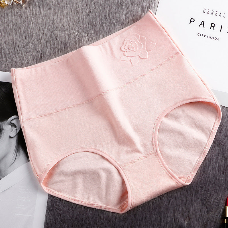 Pure Cotton High Waist Women's Panties Postpartum High Waist Belly Up Hips Plus Size Panties