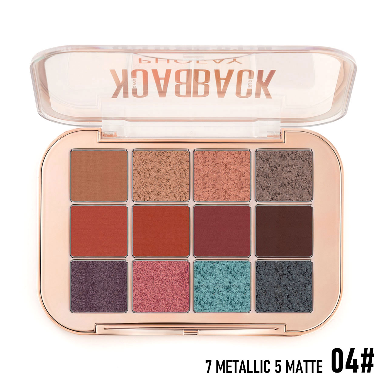 Phofay Matte & Metallic Eyeshadow Palette – 15g