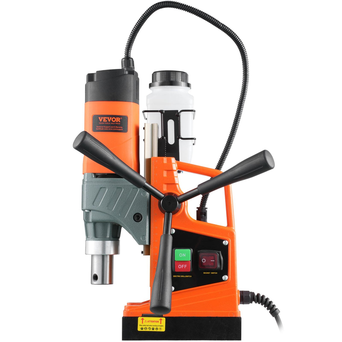 VEVOR Magnetic Drill, 1450W Boring Diameter, 12500N 850 RPM Portable Electric Mag Drill Press, Drilling Machine For Any Surface Home Improvement Industry Railway