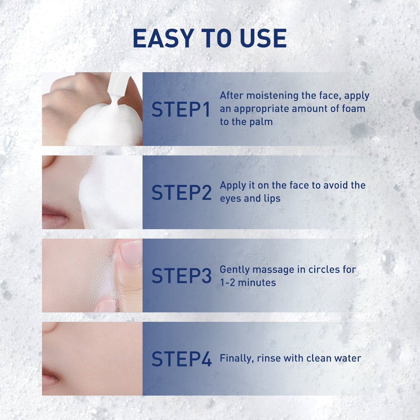West&Month Exfoliating Mousse, Cleanser Skin Pore Control Oil Gently Cleanses Exfoliating Dead Blackheads