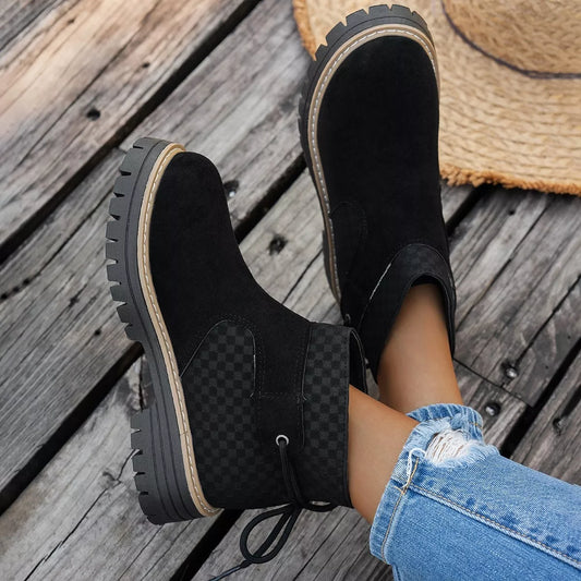 Round Toe Platform Boots
