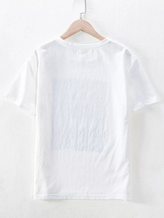 Men's Plus Size Floral Graphic Relaxed Fit T-Shirt