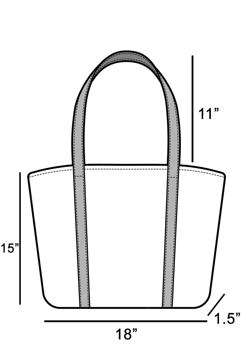 Fame Straw Braided Square Tote Bag