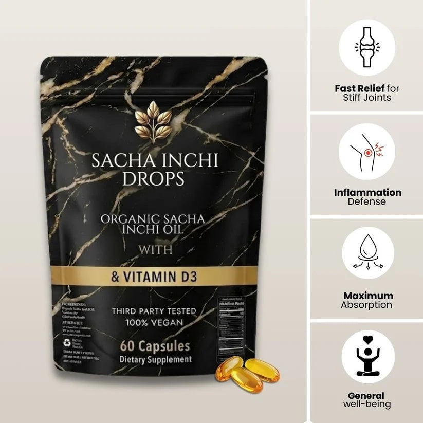 Athera Softgels Organic Sacha Inchi Oil Vitamin D3