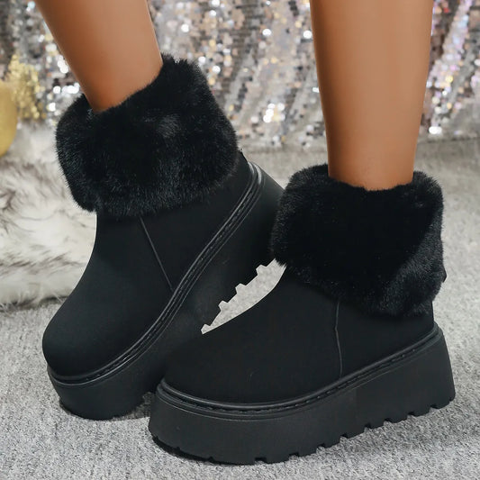 Round Toe Platform Boots
