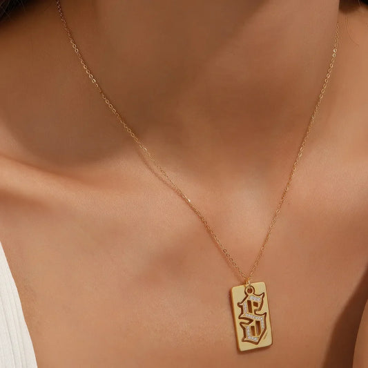 925 Sterling Silver Letter S Pendant Necklace