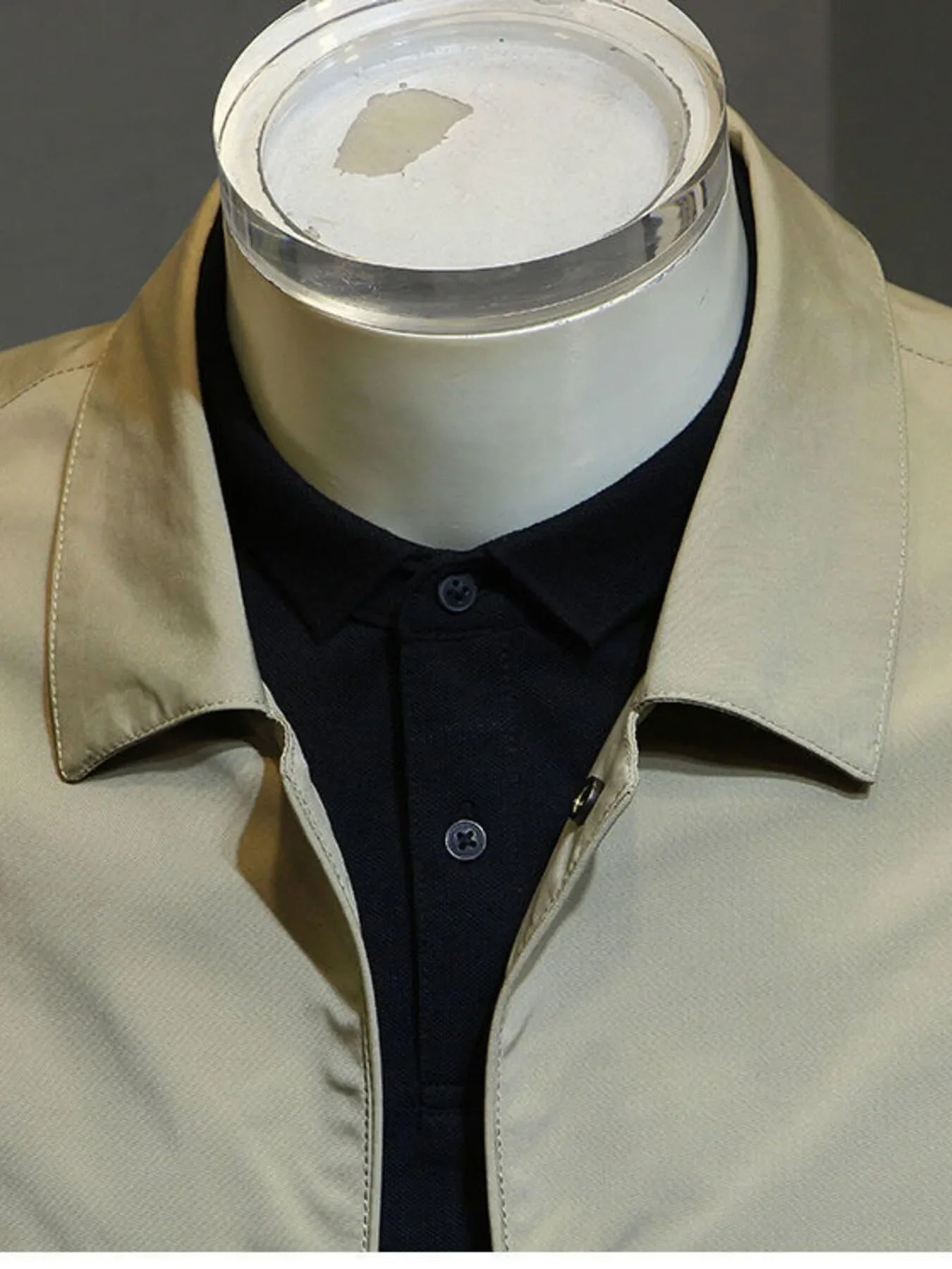 Men's Plus Size Snap Down Long Sleeve Jacket