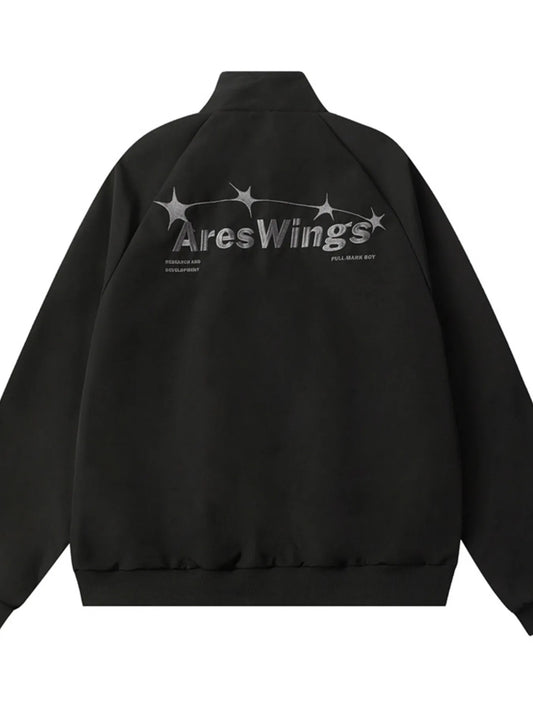 Men's Star Pattern Zip-Up Jacket