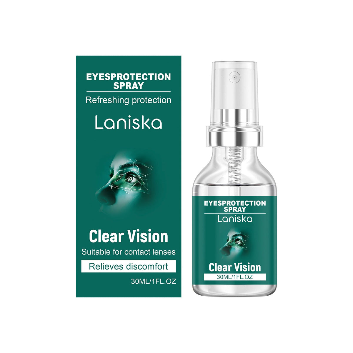 Laniska Eye Care Spray Gentle Formula For Comfortable Eye Care And Moisturizing Convenient External Spray