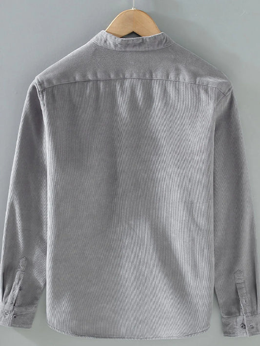 Men's Plus Size Button Up Long Sleeve Jacket