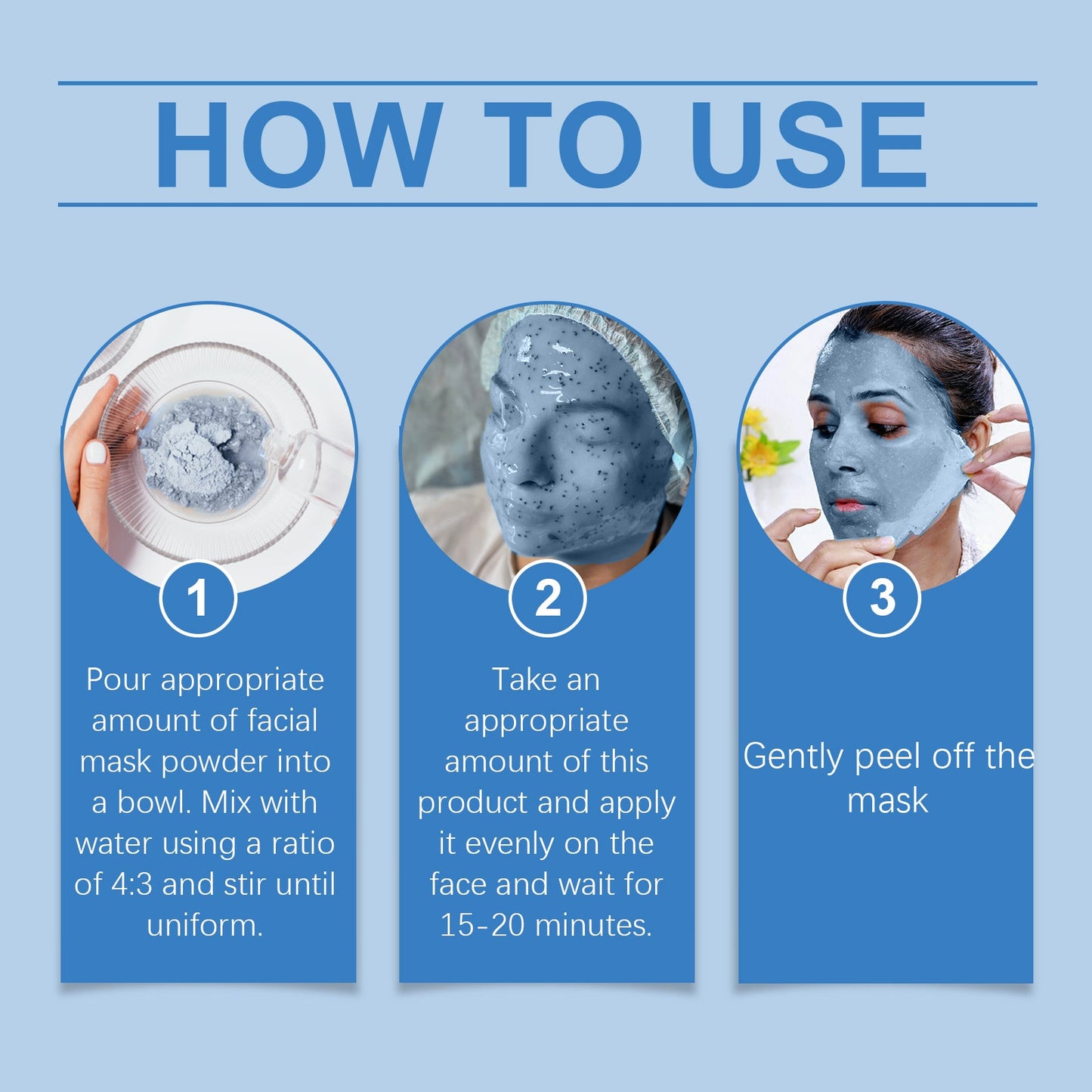 Hoygi Hydrating Mask With Hyaluronic Acid Powder Hydrating And Brightening Facial Mask With Moisturizing And Hydrating Maintenance