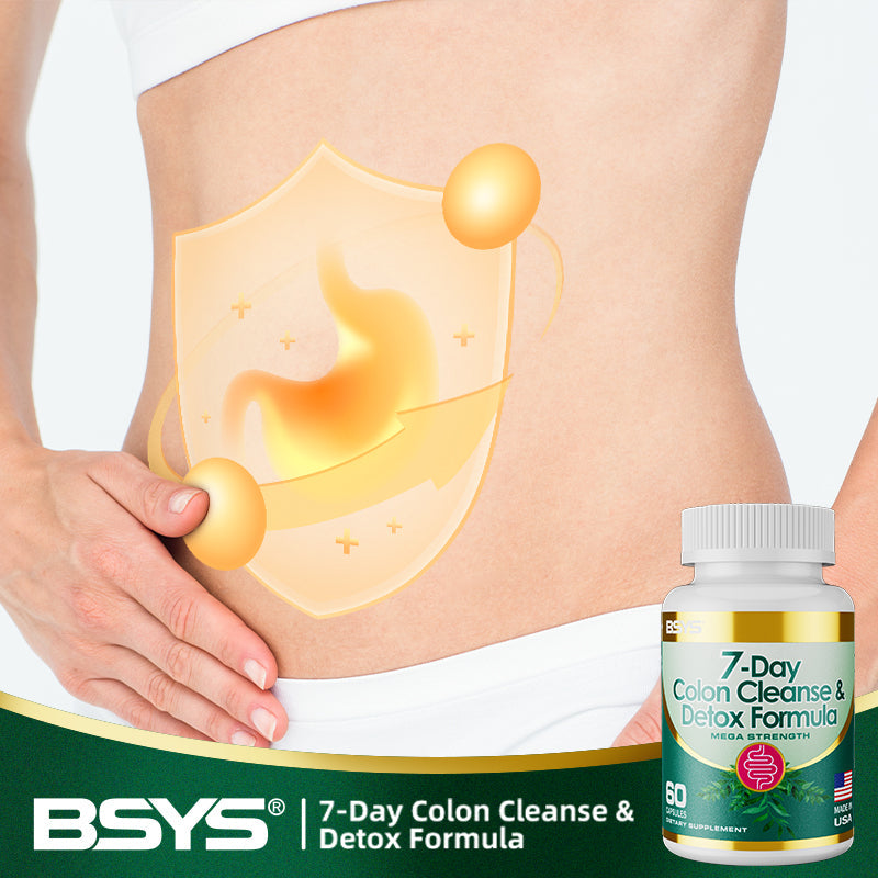7 Day Colon Cleanse Detox Formula Capsules Digestive Support Supplement | 30 Capsules