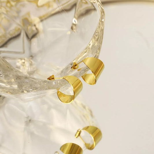 18K Gold-Plated Stud Earrings