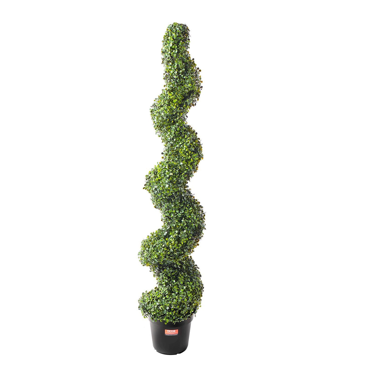 VEVOR 2 Pack 5' Artificial Boxwood Topiary Tree Faux Plant UV Decor In Outdoor