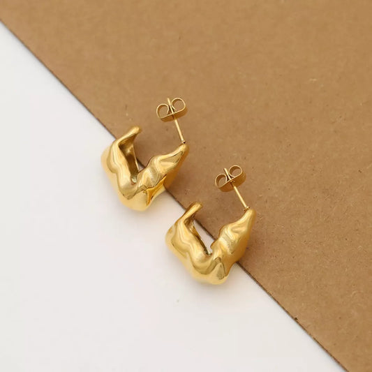18K Gold-Plated Stud Earrings