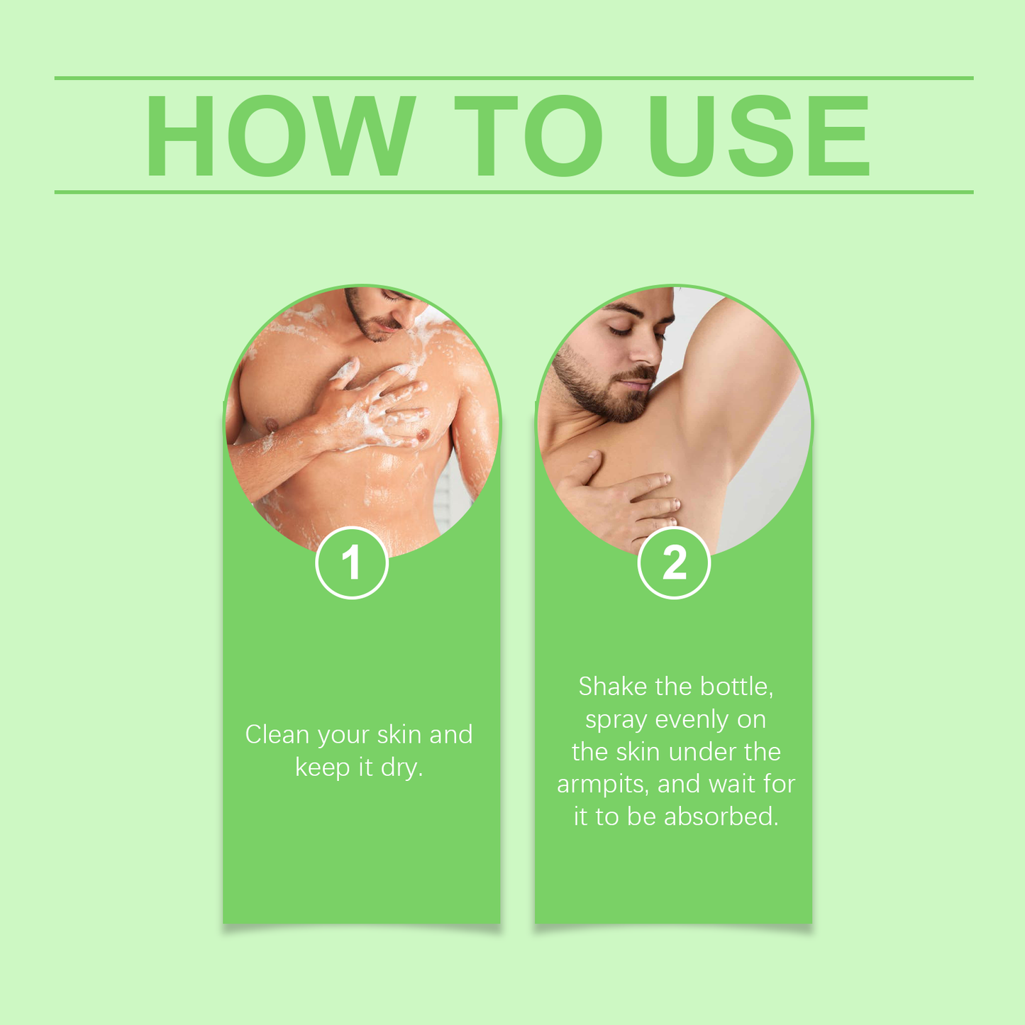 OUHOE Underarm Treatment Spray, Lasting Fragrance Improve Body Odor Underarm Odor Clean And Moisturizing Body Care