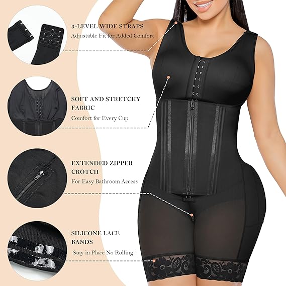 Overbust Fajas Colombianas Shapewear For Women Tummy Control Body Shaper Girdles Post Surgery Compression Garment