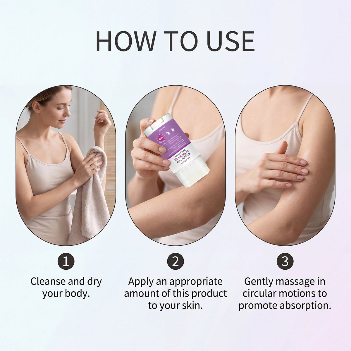 OceAura Moisturizing Glow Body Stick, Gentle Refreshing Solid Body Balm For Hydrating Soft Smooth Skin Daily Body Care