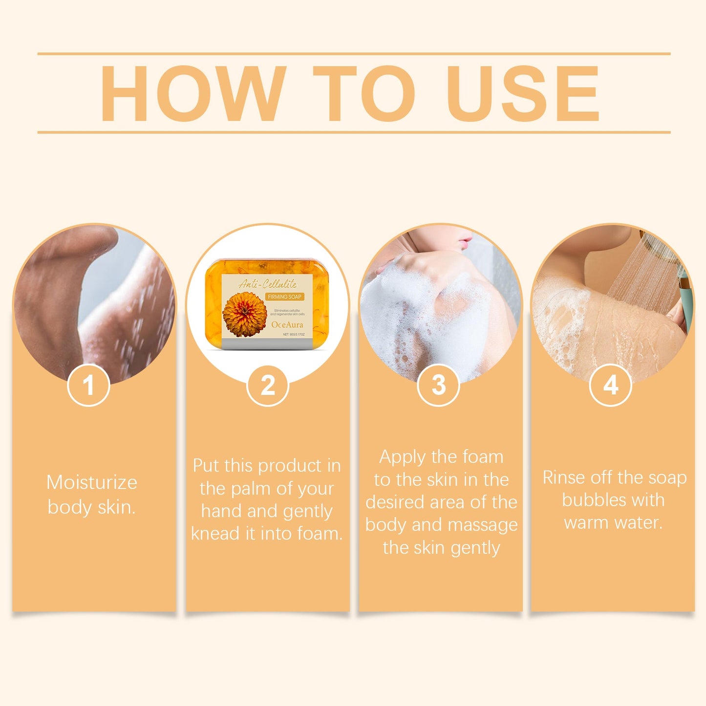 OceAura Bath Skin Care Soap Body Cleansing Moisturizing Moisturizing Soft And Smooth Skin Bath Products