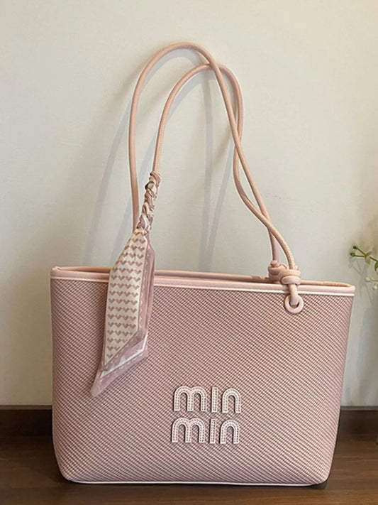 Woven-Texture Tote Bag