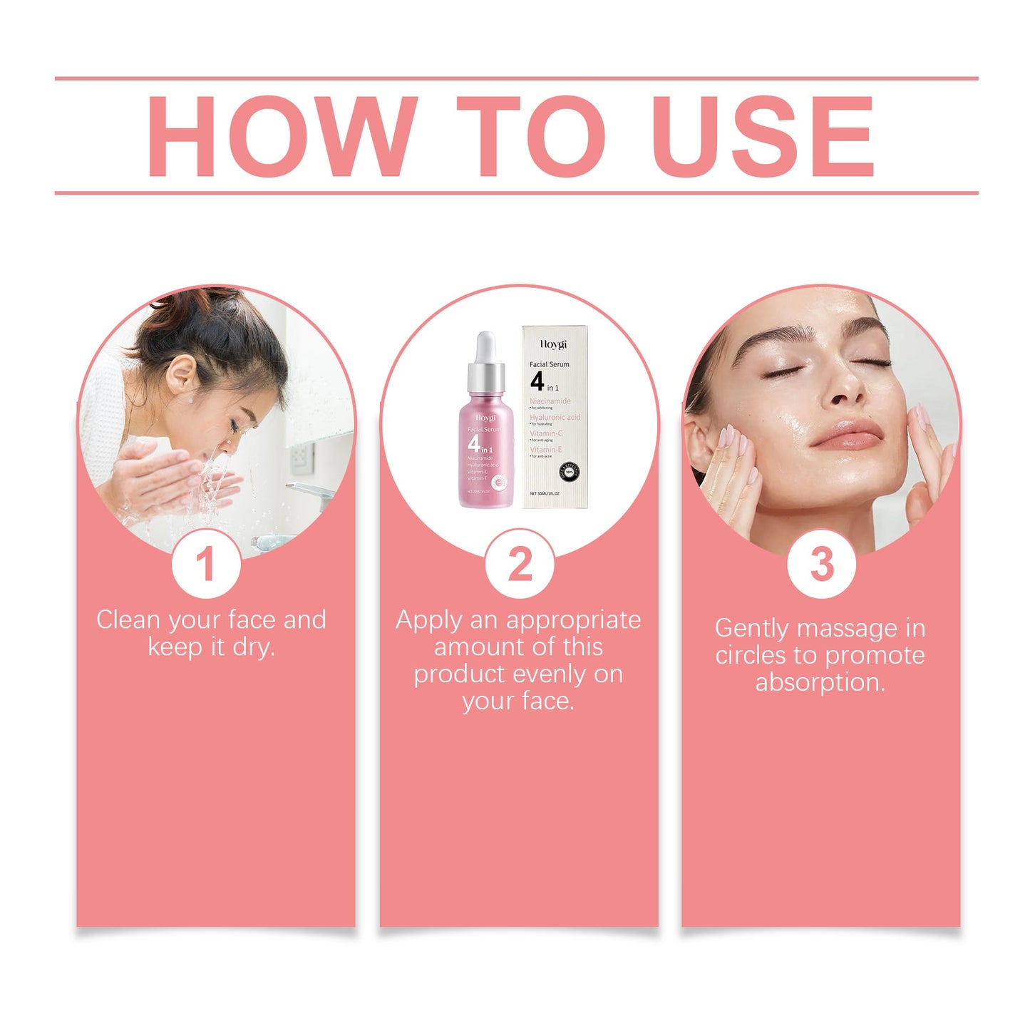 Hoygi 4 In 1 Moisturizing Essence Facial Moisturizing, Hydrating, Beauty And Even Skin Tone Multi-Effect Skin Care Essence
