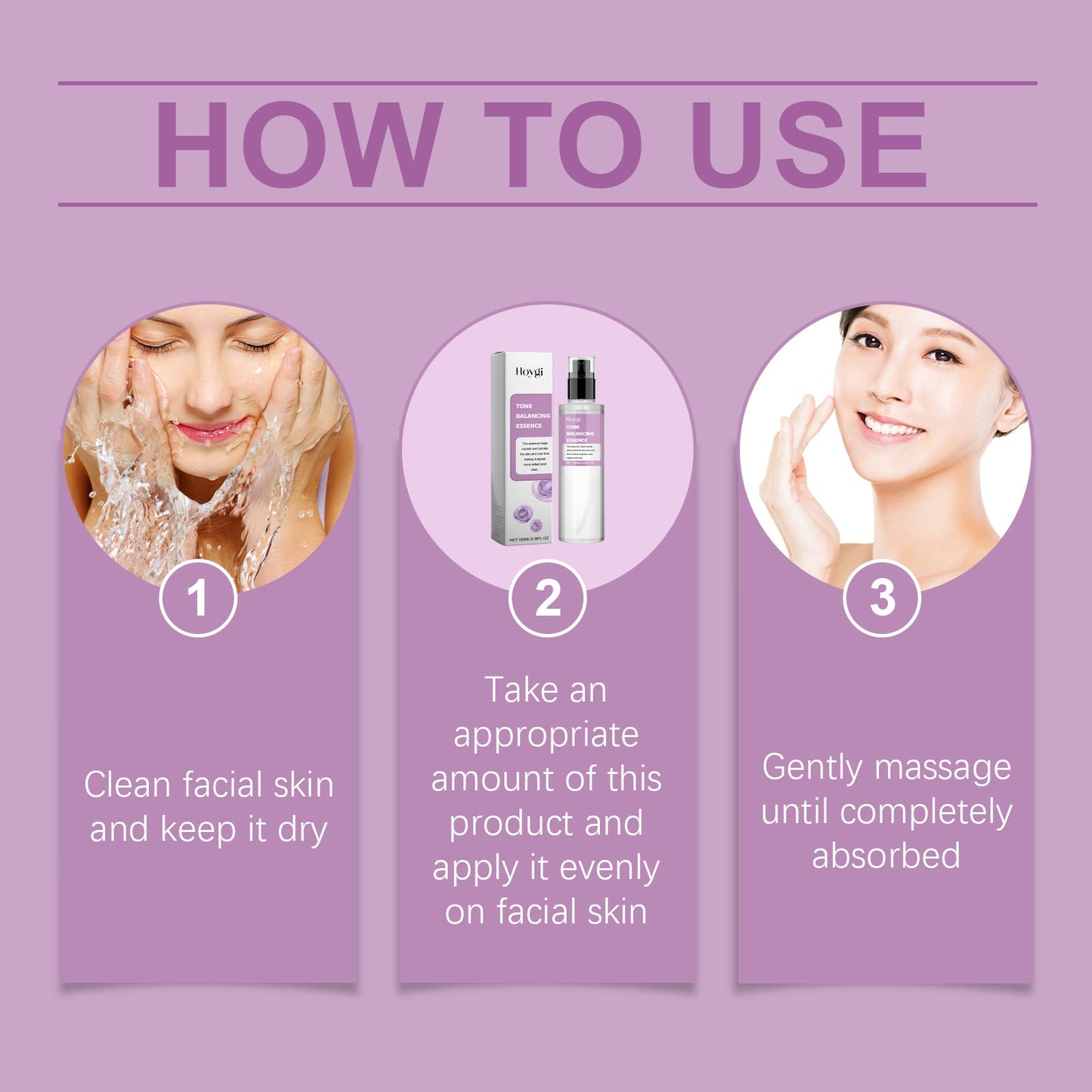 Hoygi Tone Balancing Essence, Desalination Moisturizing Facial Spots Moist Shine Bright Skin Essence