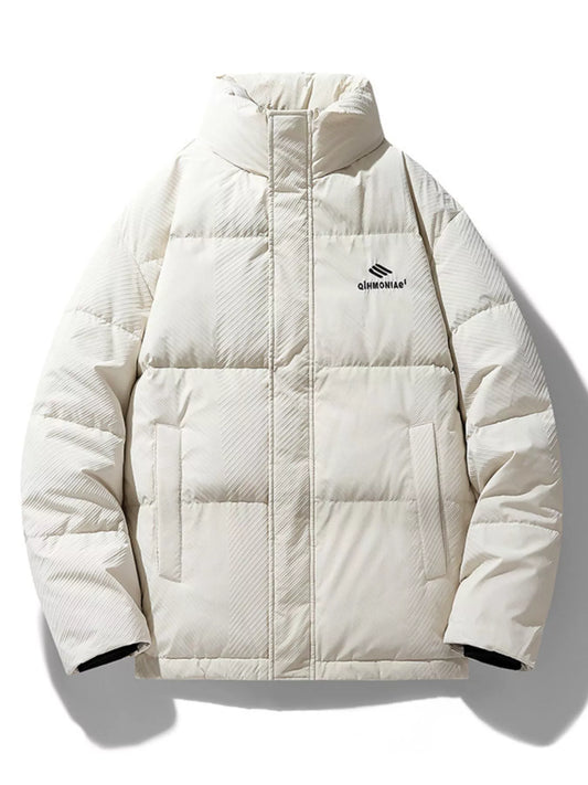 Men's Plus Size Zip Up Padded Puffer Jacket