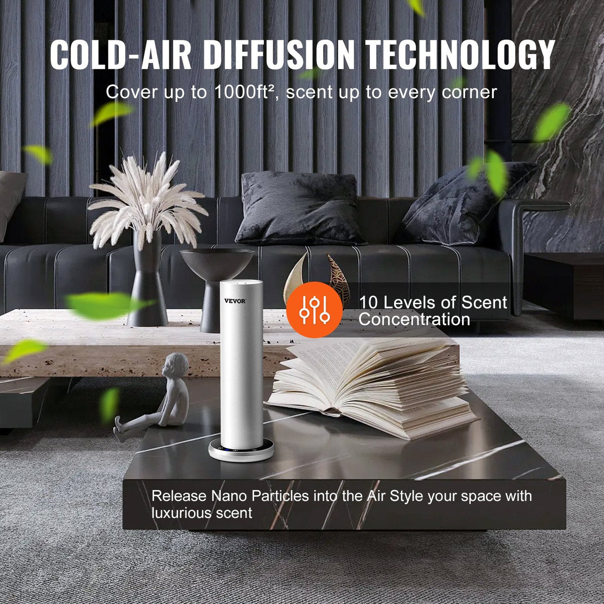 Scent Air Machine For Home, 120ml Bluetooth Smart Cold Air Diffuser, Ft Waterless Essential Oil Scent Air Diffuser, Floor Standing Aromatherapy Machine For Spa, Yoga, Home, Office, Hotel