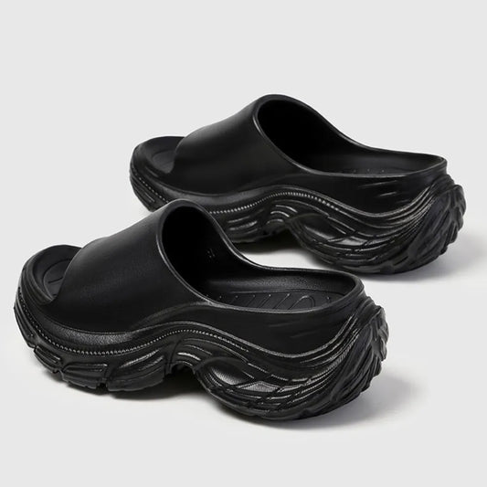 Open Toe Platform Slippers