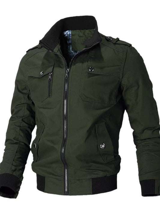 Men's Plus Size Casual Zip Up Lightweight Jacket