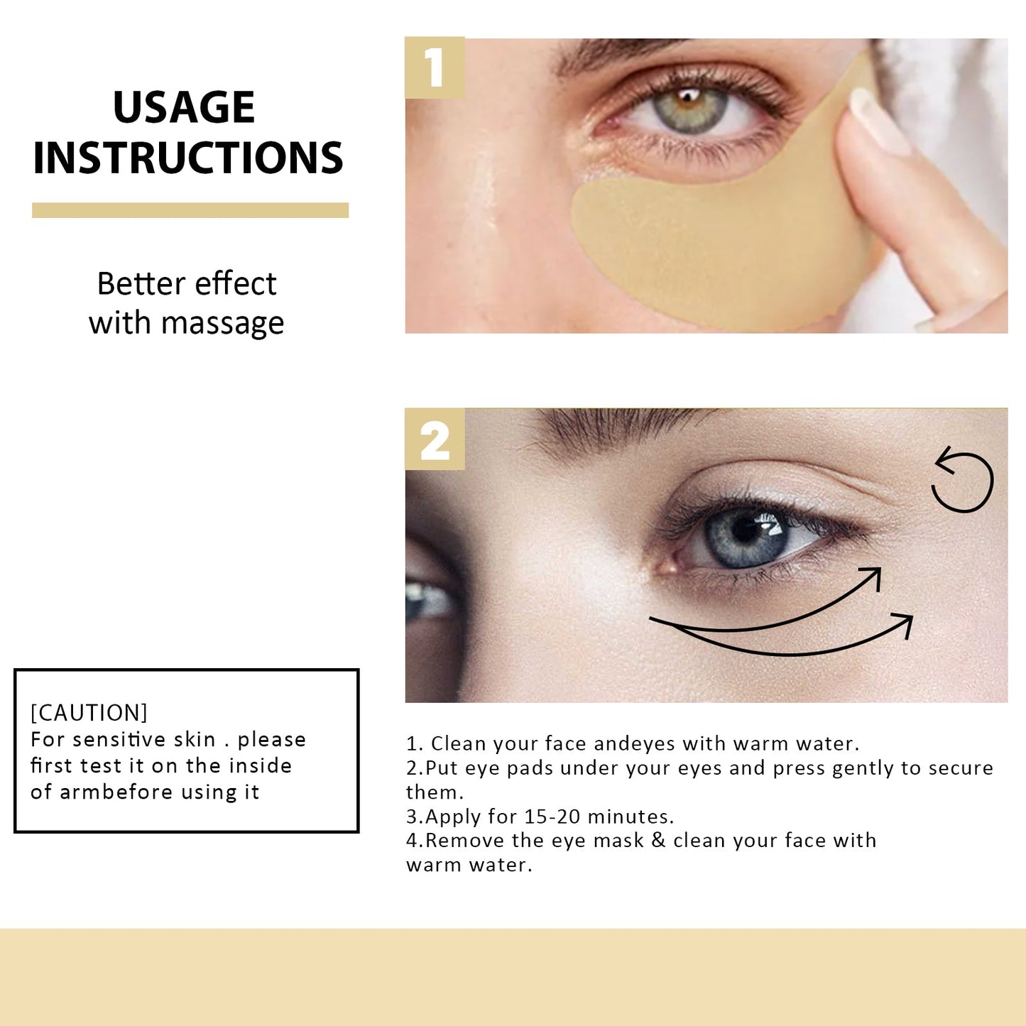 EELHOE Retinol Eye Mask, Lightening And Lifting Fine Lines Around Eyes Repair Dark Circles And Eye Bags Moisturizing Eye Mask