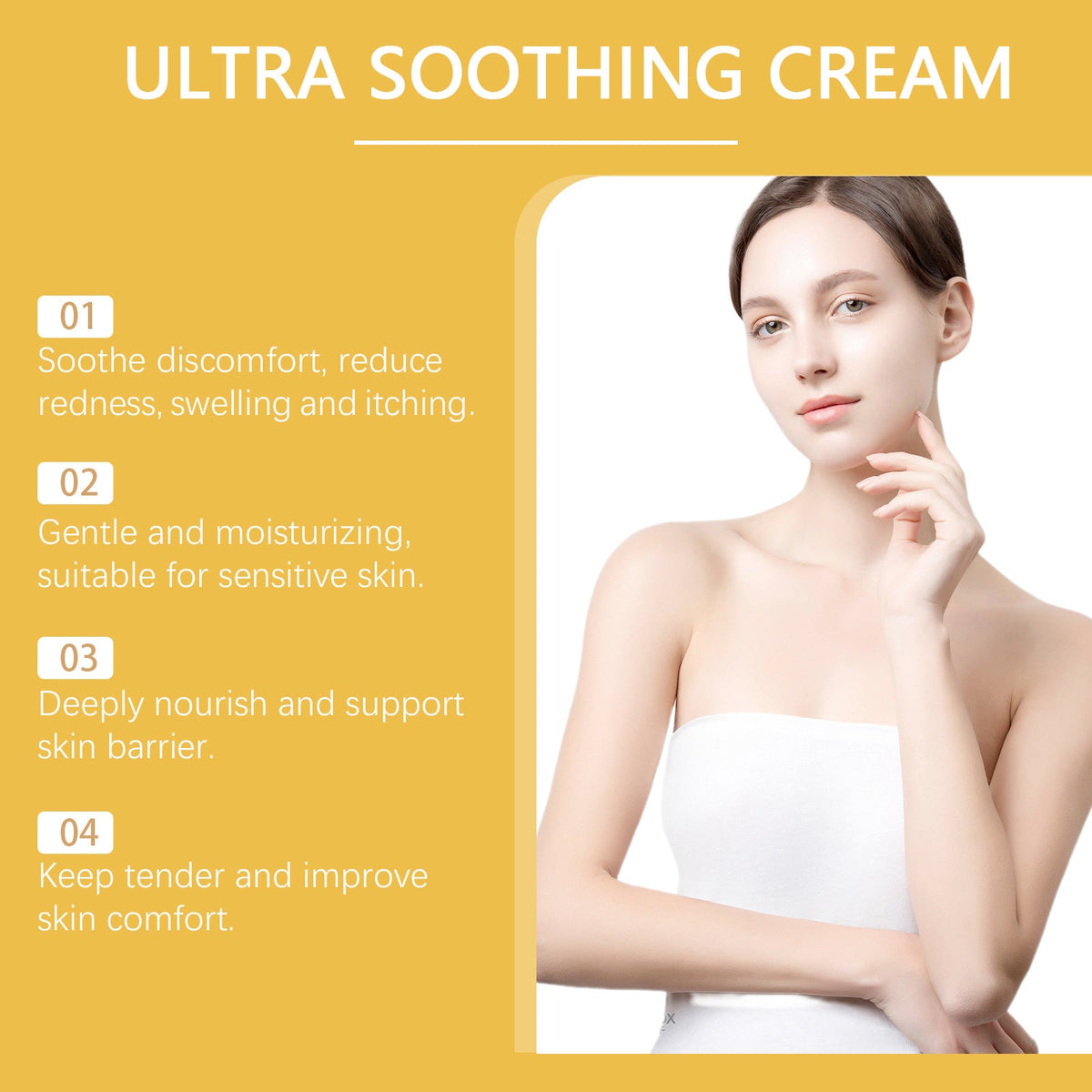 XIMONTH Honey Ultra Soothing Repair Cream, Colloidal Oatmeal Moisturizing Skin Balm For Dry Itchy Irritated Skin, Eczema & Rough Skin Relief Body Care Lotion