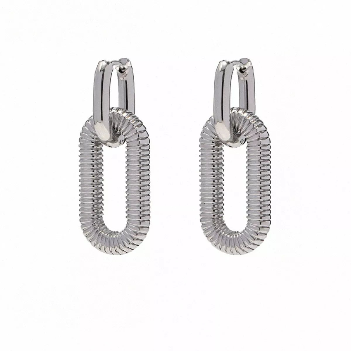 Geometric Link Drop Earrings