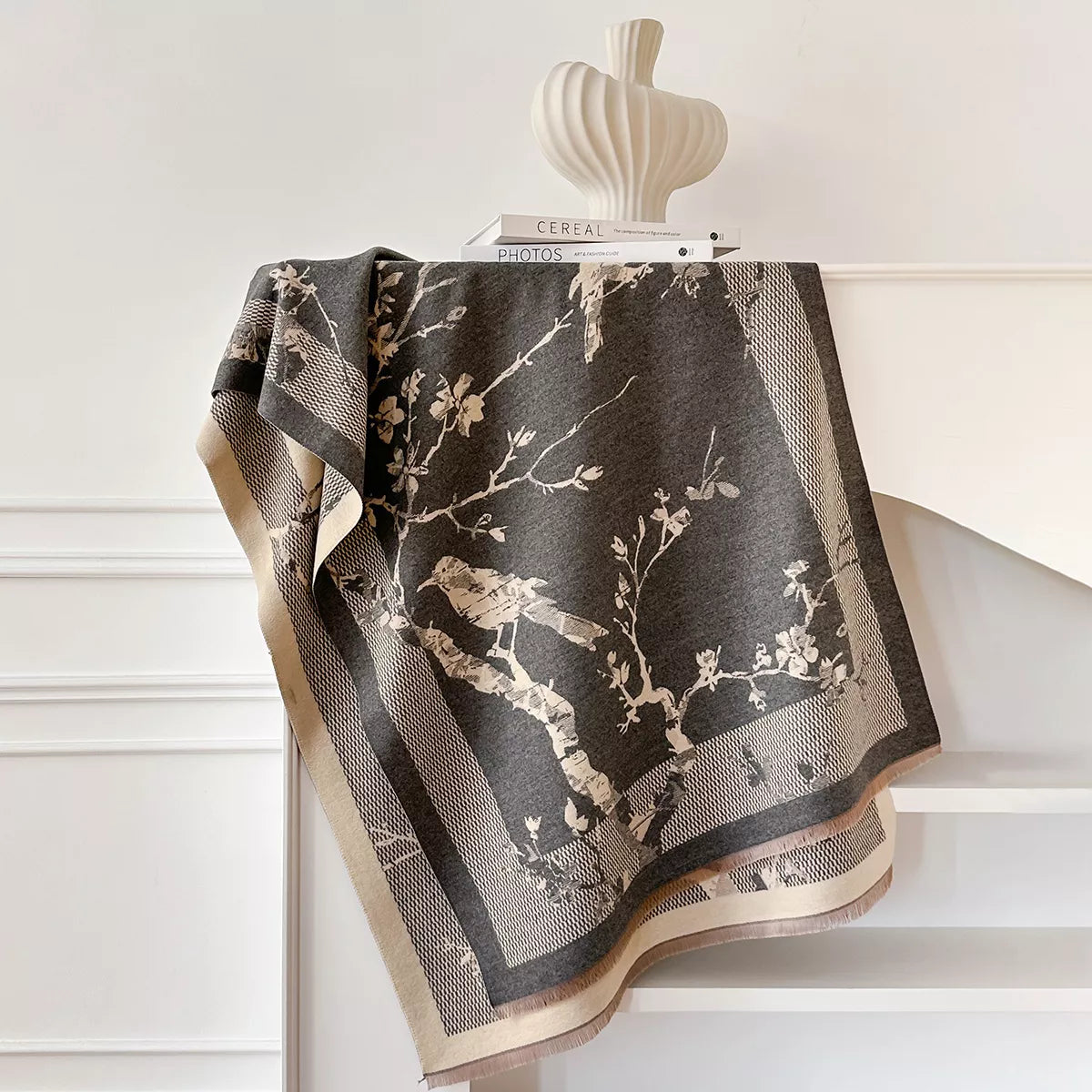 Raw Hem Winter Scarf