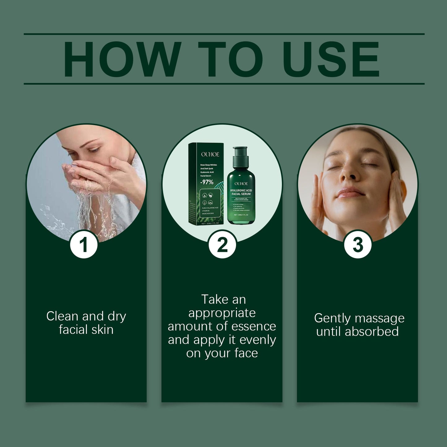 OUHOE Facial Essence, Moisturizing And Moisturizing Skin Brightening Care Gentle Care Of Facial Skin