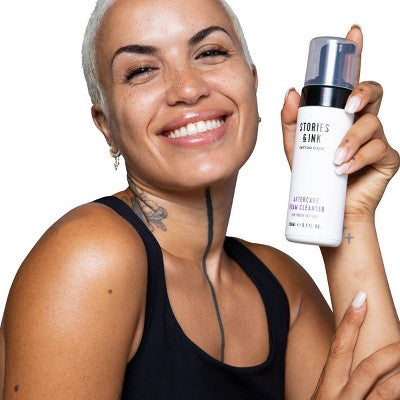 Stories & Ink Repairing Aftercare Foaming Body Cleanser 5.07 fl oz - imperfect Box