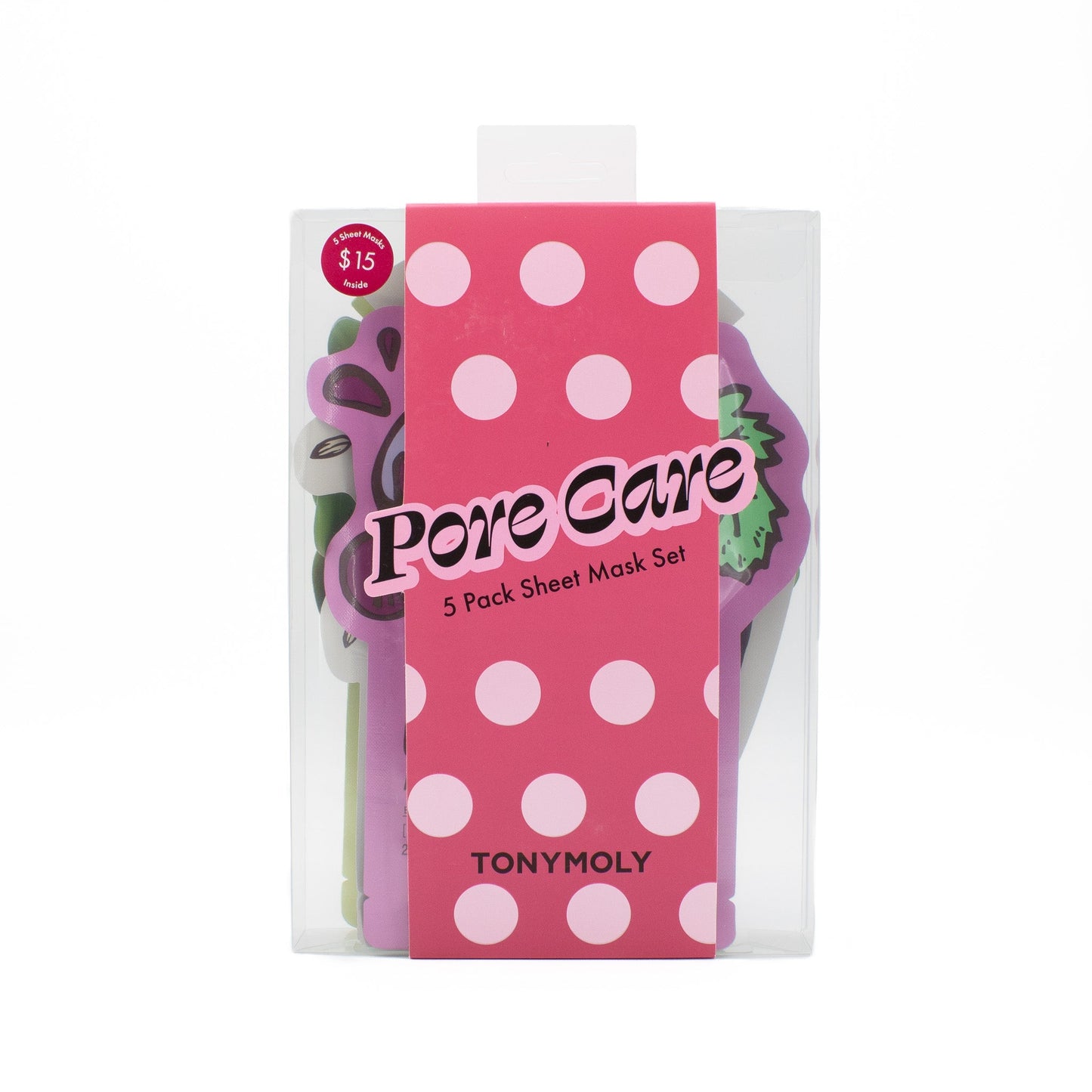 TONYMOLY Pore Care 5 Pack Sheet Mask Set - New