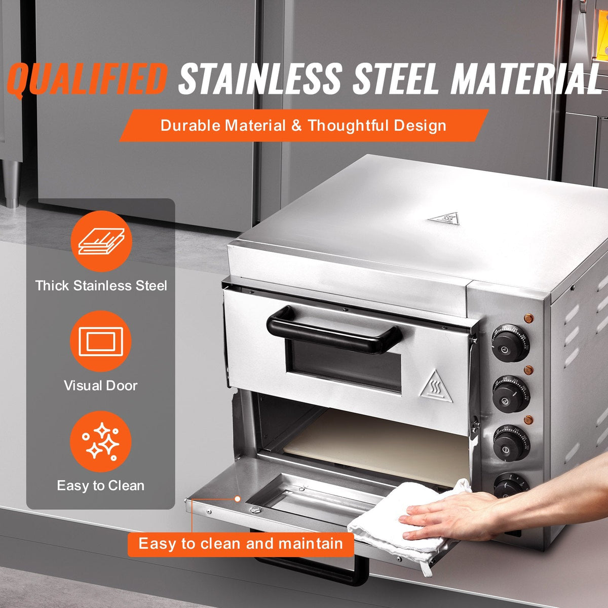 Commercial Countertop Pizza Oven Electric Pizza Oven For 14' Pizza Indoor