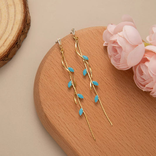 18K Gold-Plated Chain Drop Earrings