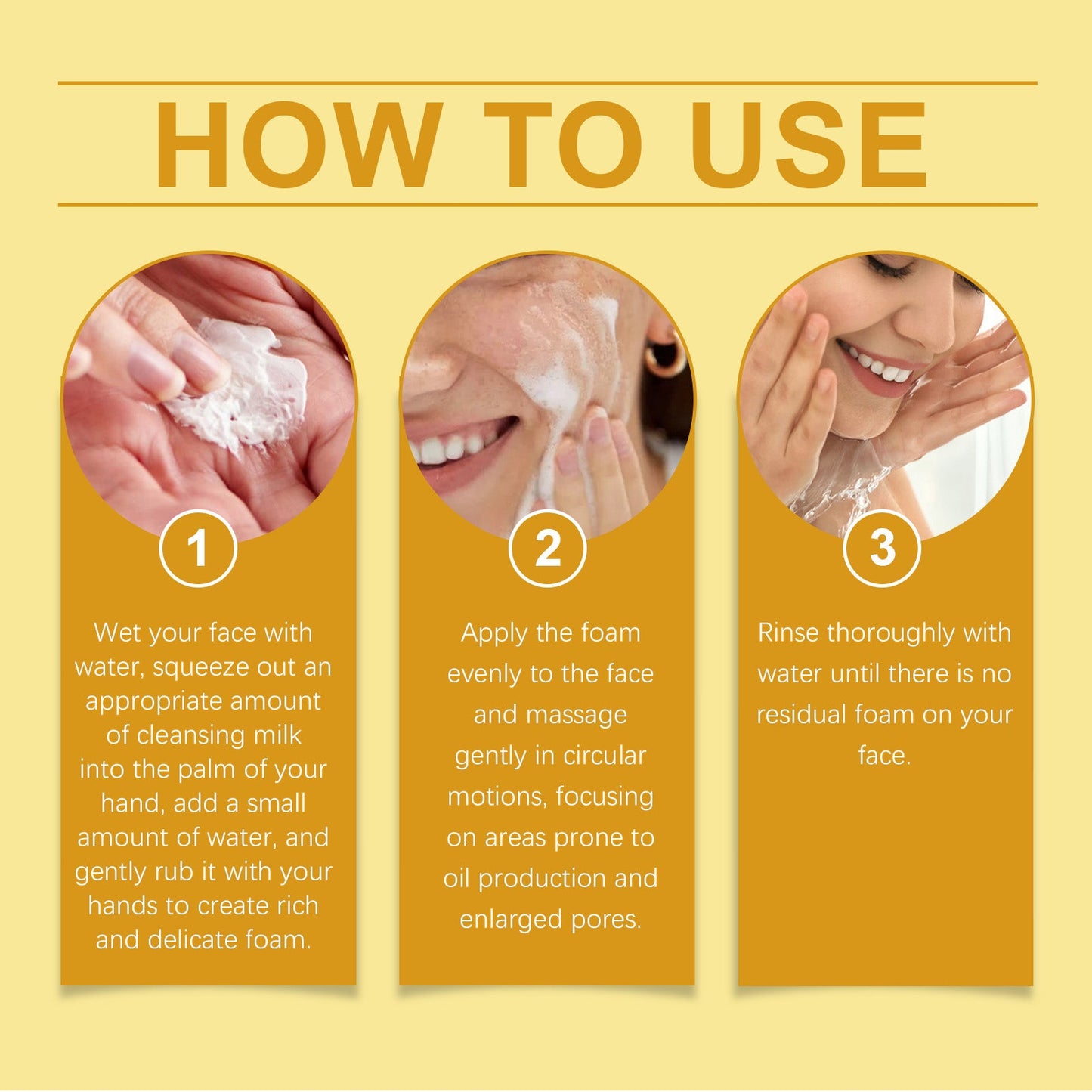 Ouhoe Nicotinamide Whitening Cleanser Deep Clean Hydrating Non-Tension Gentle Hydrating Whitening Moisturizing Cleanser