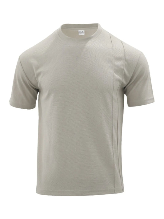 Men's Full Size Round Neck Tee and Shorts Set Plus Size