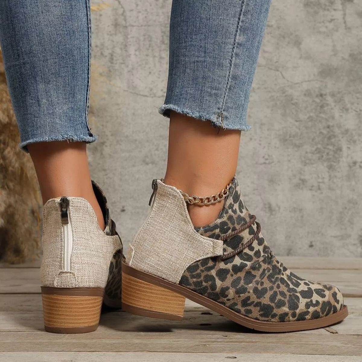 Block Heel Ankle Boots