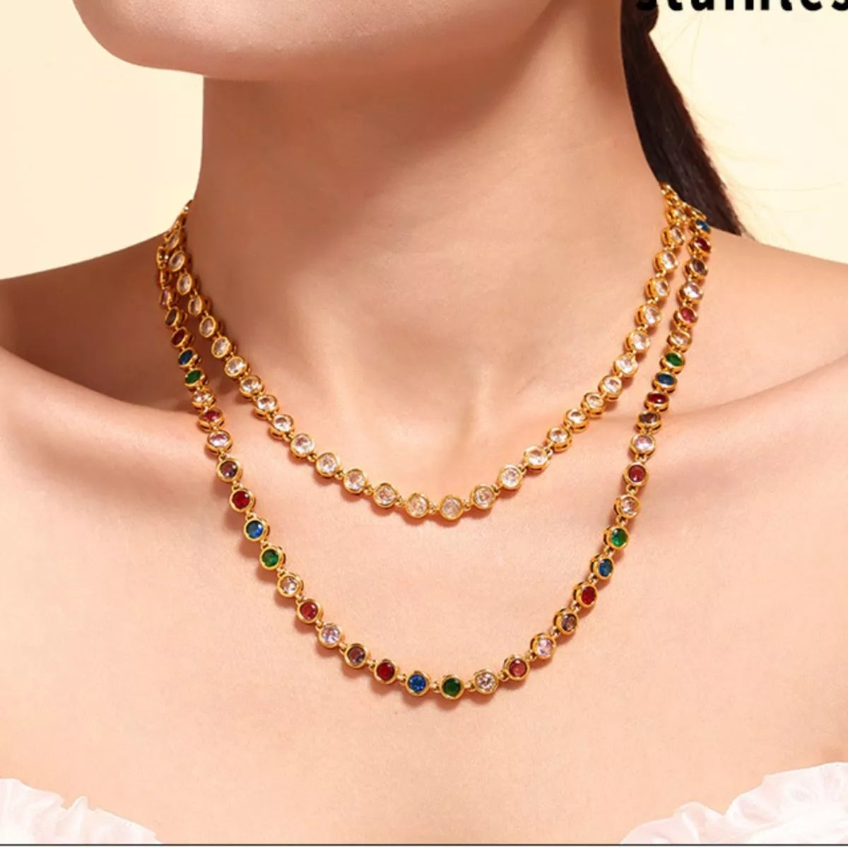 18K Gold-Plated Zircon Necklace