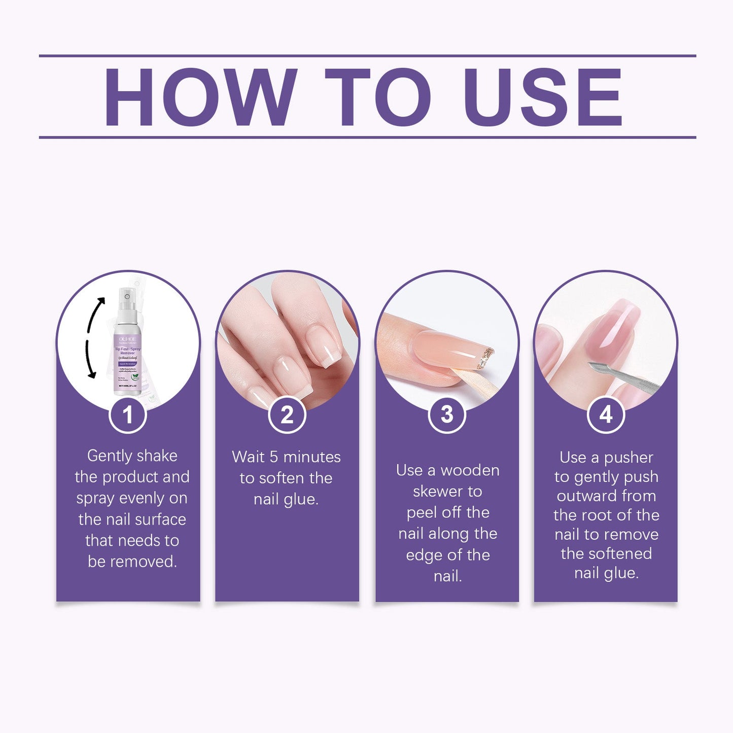 OUHOE Nail Polish Remover, Gentle Nail Polish Remover For Easy Nail Polish Removal At Home Or Salon