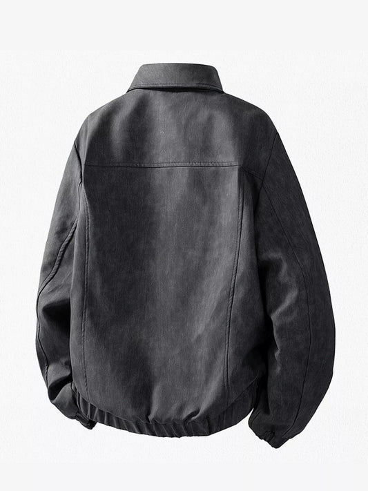 Men's Plus Size Casual Zip Up Jacket