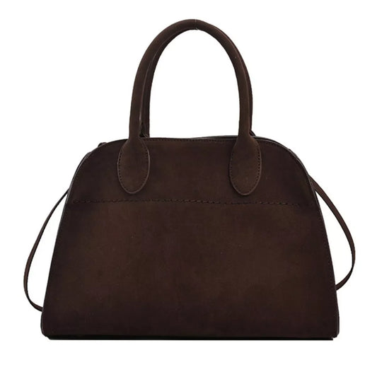 Suede Leather Large Handbag